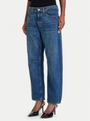 Guess Jeansy W5BA2V D0460 Granatowy Mom Fit. Niebieskie jeansy Guess, z aplikacjami. Za 529.99 zł.