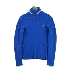 Second life - Damski sweter z golfem - Stan bardzo dobry. Niebieskie golfy RALPH LAUREN, bez wzorów, bez ramiączek. Za 135.32 zł.