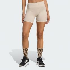 Legginsy z dzianiny o długości 4 cali Workout Essentials. Brązowe legginsy Adidas, xl, bez wzorów, z dzianiny. Za 129.00 zł.