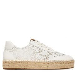 Espadryle LAUREN RALPH LAUREN. Białe espadryle Lauren Ralph Lauren, bez wzorów, bez obcasa, bez zapięcia. Za 769.99 zł.