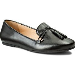 Lordsy WOJAS - 7455-51 Czarny. Czarne lordsy Wojas, bez wzorów, z materiału, bez obcasa, na płaskiej podeszwie, bez zapięcia. W wyprzedaży za 199.00 zł.