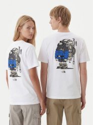 The North Face T-Shirt NF0A8JB4 Biały Relaxed Fit. Białe t-shirty The North Face, m, bez wzorów, z bawełny, bez kołnierzyka, bez ramiączek. Za 149.99 zł.