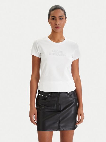 Armani Exchange T-Shirt XW002293 AF17173 U0002 Biały Slim Fit. Białe t-shirty Armani Exchange, l, bez wzorów, z bawełny, bez kołnierzyka, bez ramiączek. Za 279.99 zł.