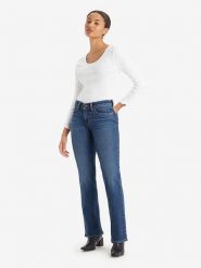 Levi's Dżinsy - Flare fit - w kolorze granatowym rozmiar: W25/L32. Niebieskie jeansy Levi's®, l, z aplikacjami. Za 178.95 zł.