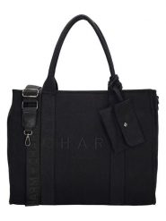 Charm Torebka w kolorze czarnym - 42 x 34 x 16 cm rozmiar: onesize. Czarne torby na laptopa Charm, bez wzorów, z materiału, na ramię. Za 152.99 zł.