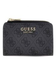 Guess Portfel w kolorze antracytowym - 12 x 8 x 25 cm rozmiar: onesize. Czarne portfele Guess, z aplikacjami, z materiału. Za 219.08 zł.