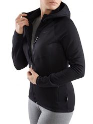 Bluza trekkingowa techniczna damska Viking Jukon Hoodie z kapturem na zamek. Czarne bluzy Viking, l, bez wzorów, z dzianiny, z kapturem. Za 227.00 zł.