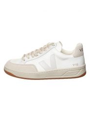 Veja Sneakersy "V 12" w kolorze biało-beżowym rozmiar: 36. Białe trampki Veja, bez wzorów, z materiału, bez zapięcia. Za 588.81 zł.