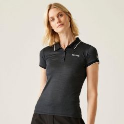 Damska koszulka turystyczna polo Remex II. Fioletowe bluzki Regatta, xl, bez wzorów, z materiału, bez kołnierzyka, bez ramiączek. Za 161.00 zł.