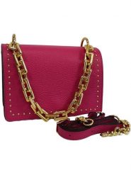 ORE10 Skórzana torebka w kolorze fuksji - 22 x 17 x 10 rozmiar: onesize. Różowe torby na ramię ORE10, bez wzorów, z materiału, na ramię, bez dodatków. Za 252.99 zł.