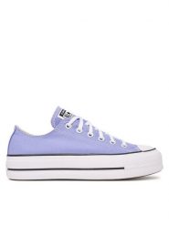Converse Trampki Chuck Taylor All Star Lift Platform A16105C Fioletowy. Fioletowe trampki Converse, bez wzorów, z materiału, bez zapięcia. Za 399.99 zł.
