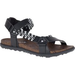 Merrell Sandały damskie Around Town Sunvue Woven Black 3 (36). Czarne sandały Merrell, bez wzorów, bez obcasa, bez zapięcia. W wyprzedaży za 237.00 zł.