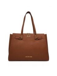 LOVE MOSCHINO Torebka JC4124PP1OLM0200 Brązowy. Brązowe shopper Love Moschino, bez wzorów, ze skóry, bez dodatków. Za 1,099.00 zł.