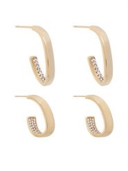 Guess Kolczyki JUBE06 434JW Złoty. Żółte kolczyki Guess, ze stali. Za 299.99 zł.