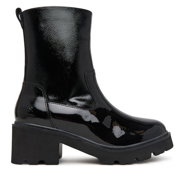 Botki Josef Seibel. Czarne botki Josef Seibel, bez wzorów, bez obcasa, na słupku, bez zapięcia. Za 489.99 zł.