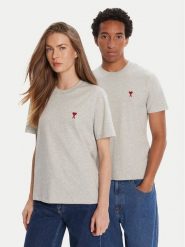 AMI Paris T-Shirt BFUTS035.724 Szary Regular Fit. Szare t-shirty AMI PARIS, l, bez wzorów, z bawełny, bez kołnierzyka, bez ramiączek. Za 459.99 zł.