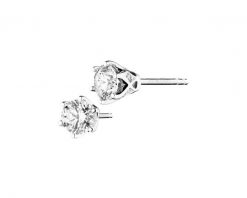 Kolczyki z białego złota z brylantami - 0,49 ct - próba 750. Białe kolczyki Apart, z brylantem, złote. Za 11,590.00 zł.