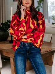 Milan Kiss Bluzka w kolorze czerwonym rozmiar: S. Czerwone bluzki Milan Kiss, s, bez wzorów, bez kołnierzyka, bez ramiączek. Za 143.90 zł.