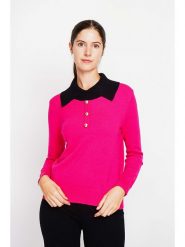 William de Faye Sweter w kolorze czarno-różowym rozmiar: 42. Różowe swetry William de Faye, bez wzorów, bez ramiączek. Za 104.99 zł.