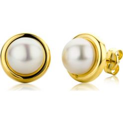 Revoni Złote kolczyki-wkrętki z perłami rozmiar: onesize. Białe kolczyki Revoni, z perłą, złote. Za 565.99 zł.