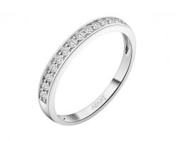 Pierścionek z białego złota z brylantami - 0,19 ct - próba 585. Białe pierścionki Apart, z brylantem, złote. Za 2,859.00 zł.