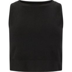 Krótkie topy damskie Athlecia Horigami. Czarne topy Athlecia, bez wzorów, bez kołnierzyka, bez ramiączek. Za 151.50 zł.