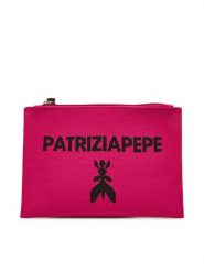 Patrizia Pepe Torebka 2Q0023/K264-R458 Różowy. Czerwone kopertówki Patrizia Pepe, bez wzorów, z materiału, bez dodatków. Za 229.99 zł.