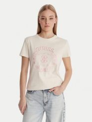 Guess T-Shirt V6RI12 J1314 Biały Regular Fit. Białe t-shirty Guess, l, z aplikacjami, z bawełny, bez kołnierzyka, bez ramiączek. Za 179.99 zł.