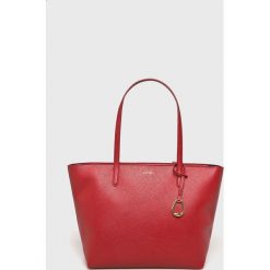 Lauren Ralph Lauren - Torebka. Czerwone torby na ramię Lauren Ralph Lauren, bez wzorów, z materiału, casualowe, na ramię, duże, bez dodatków. W wyprzedaży za 499.90 zł.