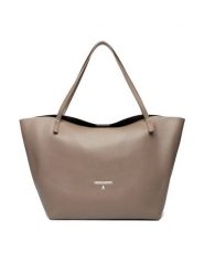 Patrizia Pepe Torebka Borsa 2B0130/L148 Brązowy. Brązowe shopper Patrizia Pepe, bez wzorów, ze skóry, bez dodatków. Za 1,299.00 zł.