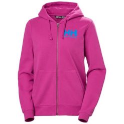Damska bluza z kapturem zapinana na zamek Helly Hansen Logo 2.0. Czerwone bluzy Helly Hansen, bez wzorów, z dżerseju, z kapturem. W wyprzedaży za 334.25 zł.