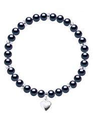 Pearline Bransoletka z perłami z zawieszką rozmiar: onesize. Czarne bransoletki Pearline, z perłą, srebrne. Za 217.99 zł.