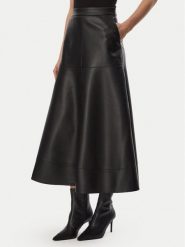 KARL LAGERFELD Spódnica z imitacji skóry B4W12004 Czarny Regular Fit. Czarne spódnice KARL LAGERFELD, bez wzorów, ze skóry. Za 1,299.00 zł.