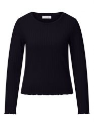 Rich & Royal Koszulka w kolorze czarnym rozmiar: XS. Czarne bluzki Rich & Royal, xs, bez wzorów, prążkowane, bez kołnierzyka, bez ramiączek. Za 134.95 zł.