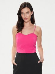 Rinascimento Top CFC0118272003 Różowy Regular Fit. Czerwone topy Rinascimento, xs, bez wzorów, z syntetyku, bez kołnierzyka, bez ramiączek. Za 159.99 zł.