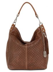 Anna Morellini Skórzana torebka "Adelfina" w kolorze jasnobrązowym - 33 x 31 x 16 cm rozmiar: onesize. Brązowe torby na ramię Anna Morellini, bez wzorów, z materiału, na ramię, bez dodatków. Za 351.45 zł.
