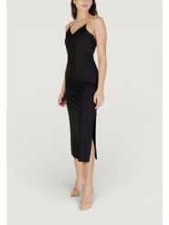 Morgan Sukienka koktajlowa 261-RYAN Czarny Regular Fit. Czarne sukienki Morgan, bez wzorów, z syntetyku, wizytowe, bez kołnierzyka, bez ramiączek. Za 279.99 zł.
