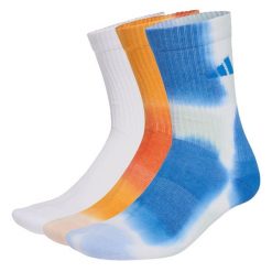 Skarpety Tie-Dye 3 Pairs. Białe skarpety Adidas, bez wzorów, z materiału. Za 99.95 zł.