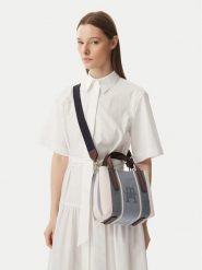 Tommy Hilfiger Torebka Th City Mini Satchel Jacquard AW0AW18732 Niebieski. Niebieskie torebki klasyczne TOMMY HILFIGER, bez wzorów, z materiału, bez dodatków. Za 649.99 zł.