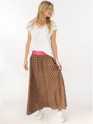 Zwillingsherz Spódnica "Dots Allover" w kolorze jasnobrązowym rozmiar: S/M. Brązowe spódnice Zwillingsherz, na co dzień, m, bez wzorów, z wiskozy, maxi, proste. Za 104.99 zł.