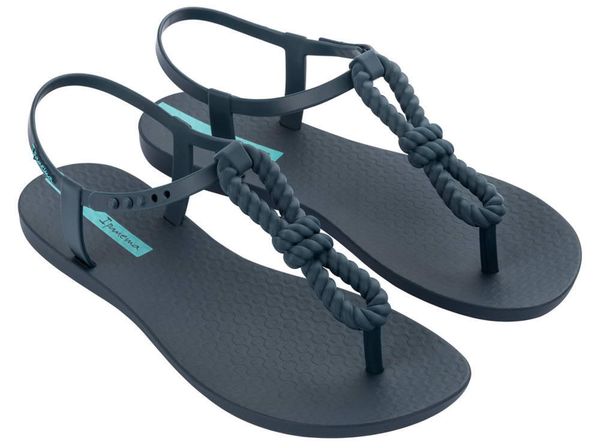 Sandały damskie Ipanema Class Infinity. Niebieskie sandały Ipanema, bez wzorów, z materiału, klasyczne, bez obcasa, bez zapięcia. Za 83.99 zł.