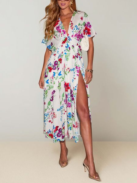 LA Angels Sukienka w kolorze białym rozmiar: M. Białe sukienki LA Angels, m, bez wzorów, z wiskozy, bez kołnierzyka, bez ramiączek, maxi. Za 184.02 zł.