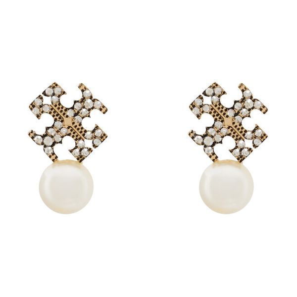 Kolczyki Tory Burch. Żółte kolczyki Tory Burch, złote. Za 659.99 zł.