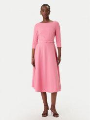 Rinascimento Sukienka koktajlowa CFC0127892003 Różowy Regular Fit. Czerwone sukienki Rinascimento, xl, bez wzorów, z syntetyku, wizytowe, bez kołnierzyka, bez ramiączek. Za 699.99 zł.