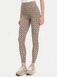 Guess Legginsy V5YB18 MC03W Brązowy Slim Fit. Brązowe legginsy Guess, xl, z aplikacjami, z syntetyku. Za 279.99 zł.