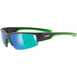 Okulary rowerowe UVEX Sportstyle 215. Czarne okulary przeciwsłoneczne UVEX, bez wzorów, sportowe. Za 110.33 zł.