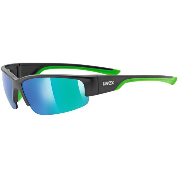Okulary rowerowe UVEX Sportstyle 215. Czarne okulary przeciwsłoneczne UVEX, bez wzorów, sportowe. Za 108.64 zł.