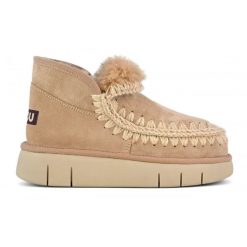 MOU Eskimo Bounce Sneaker Śniegowce damskie. Brązowe trapery i śniegowce Mou, z materiału. W wyprzedaży za 823.99 zł.