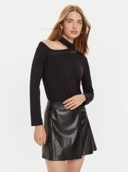Liu Jo Bluzka TF4021 JS360 Czarny Regular Fit. Czarne bluzki Liu Jo, xl, bez wzorów, z wiskozy, bez kołnierzyka, bez ramiączek. Za 149.99 zł.