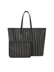 Lacoste Torebka NF5002ZE Czarny. Czarne shopper Lacoste, bez wzorów, ze skóry, bez dodatków. Za 479.99 zł.